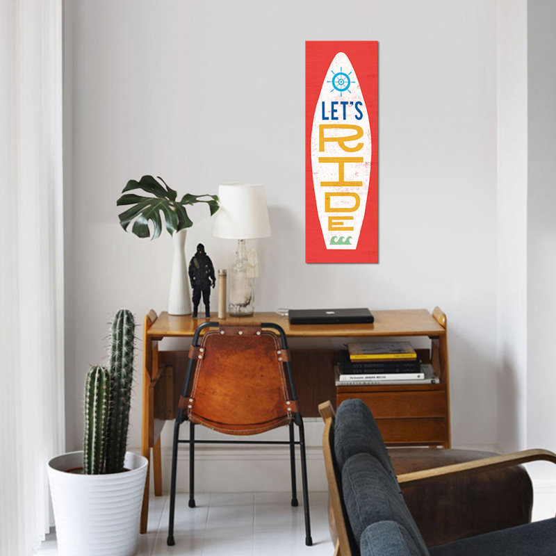 «Beach Bums Surfboard Series: Quote III», art textuel sur toile, H 72 po x l 24 po x P 1,5 po, Toile tendue