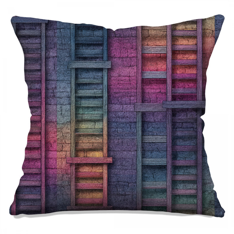 Coussin décoratif à double échelle, 14 X 14 pouces