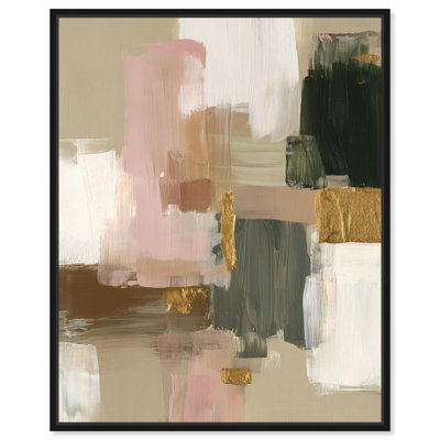 «Earthy Glam Gold I», reproduction d'art sur toile, art boho neutre par Art Remedy