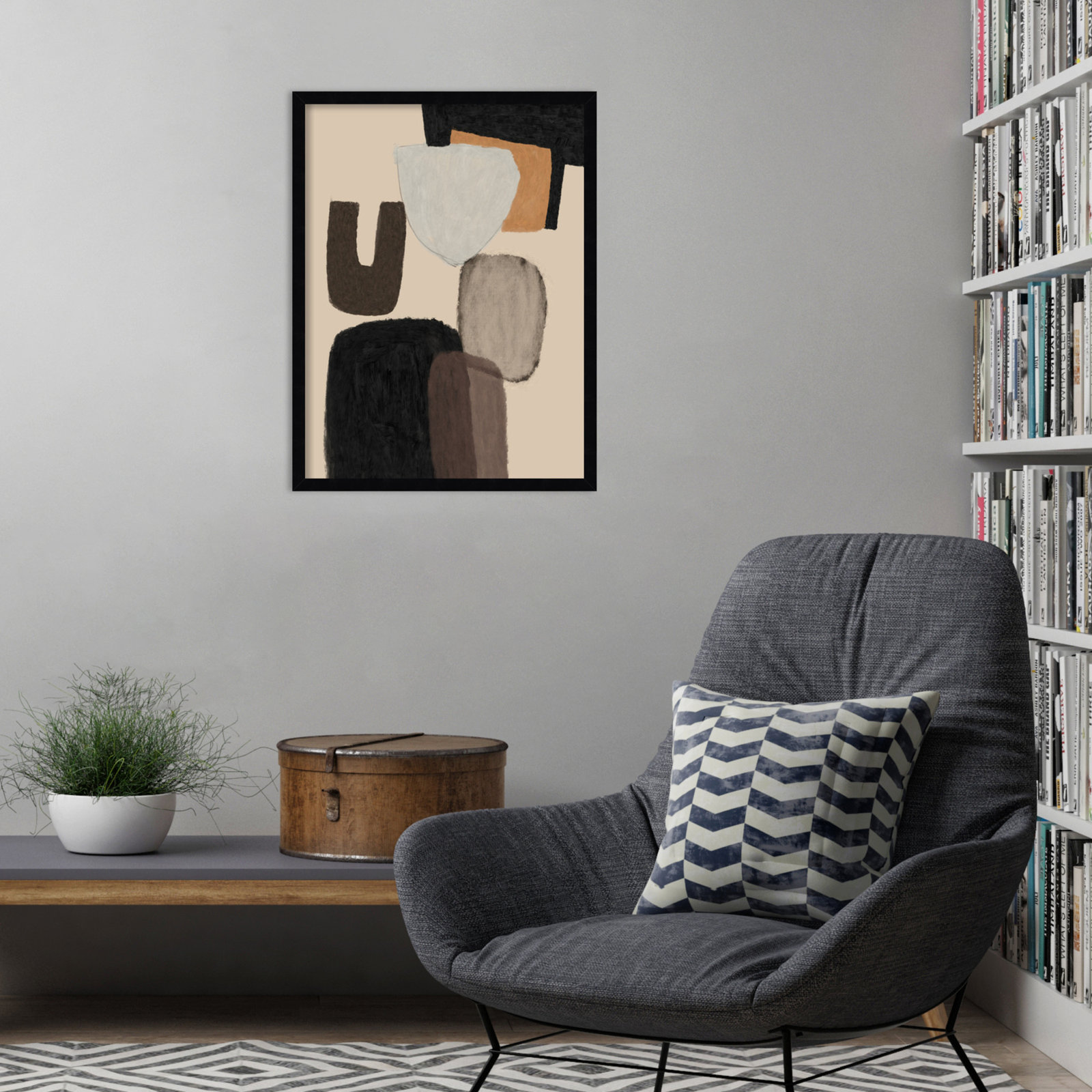 Everywhere Print by Dan Hobday, Black, 25" H x 19" W