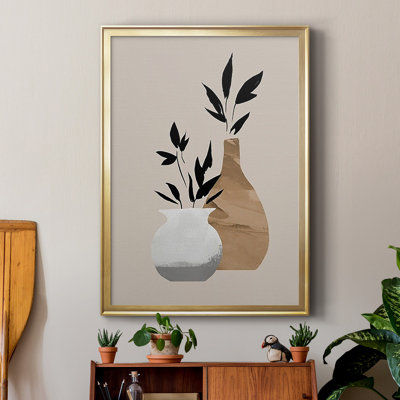 Simple Bud Vases I, reproduction encadrée de qualité supérieure - prête à être accrochée