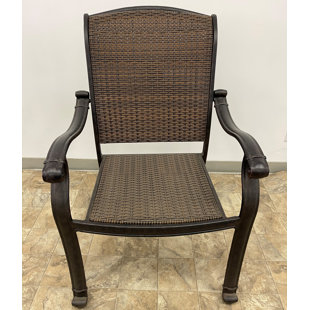Harland Premium All-Weather Wicker Outdoor Stacking Dining Armchair