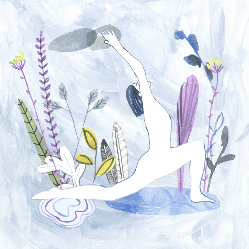 Meditation Garden Yoga II by Melissa Wang - Wrapped Canvas Print, 122cm H x 122cm W