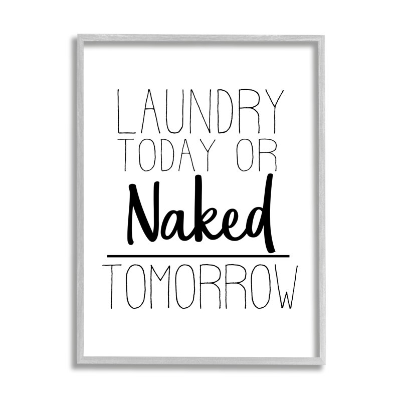 Blanchisserie «Laundry Today or Nack Tom demain», art textuel sur bois, H 30 po x l 24 po x P 1,5 po