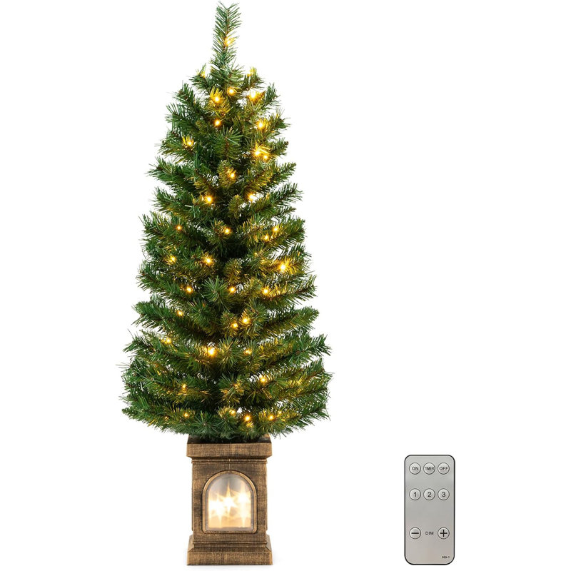 Lighted Artificial Spruce Christmas Tree