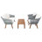 Aliza Acacia 4 - Person Patio Conversation Set with Cushions-1329442283-1329442282