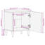 40cm W Metal Bedside Table