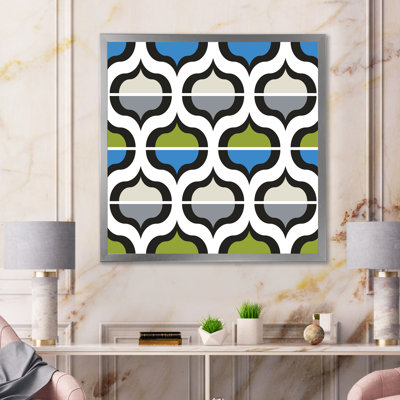 " Green And Blue Retro Geometrics "