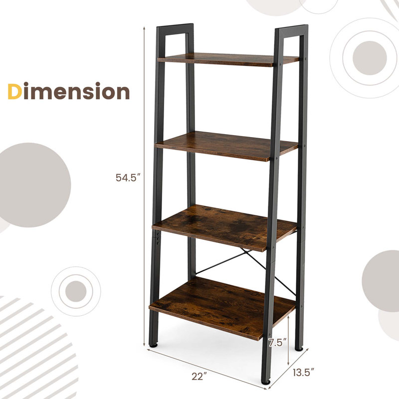Poff Ladder Bookcase, Brown
