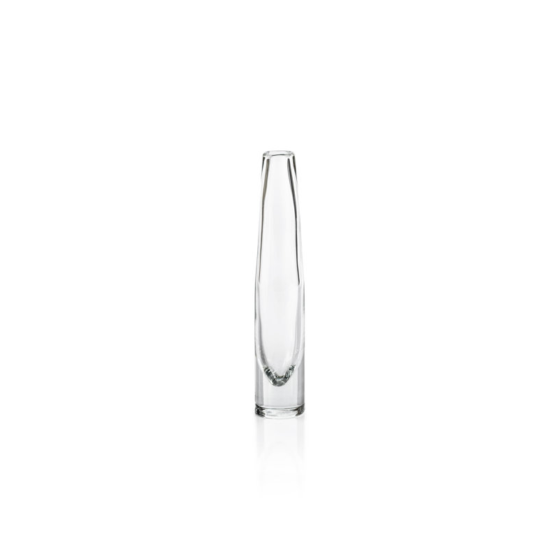 Glass Table Vase, 13.5" H x 2.5" W x 2.5" D, Light Brown