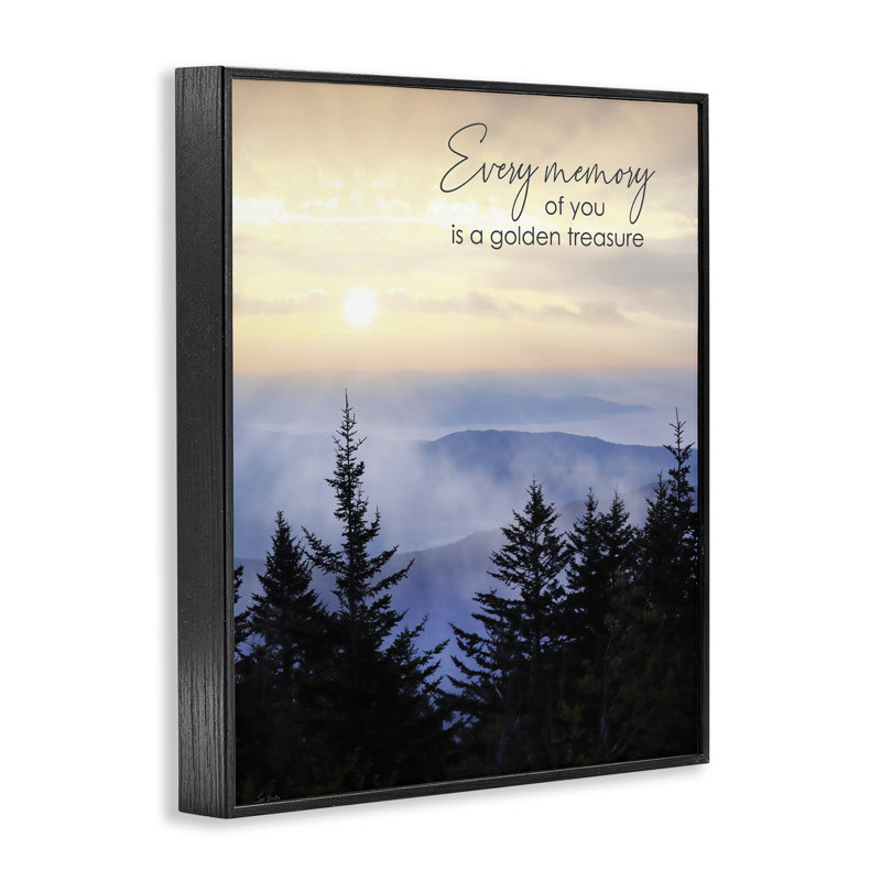 Chaque souvenir de chagrin encadré, estampe numérique, design par Lori Deiter, Giclée encadrée noir minuit, H 30 po x l 24 po