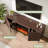 Midcentury Modern TV Stand with 23-Inch Fireplace-1896515908