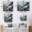 Bleu et or rivière de marbre II - décoration murale moderne-947417861-947417918-947417858