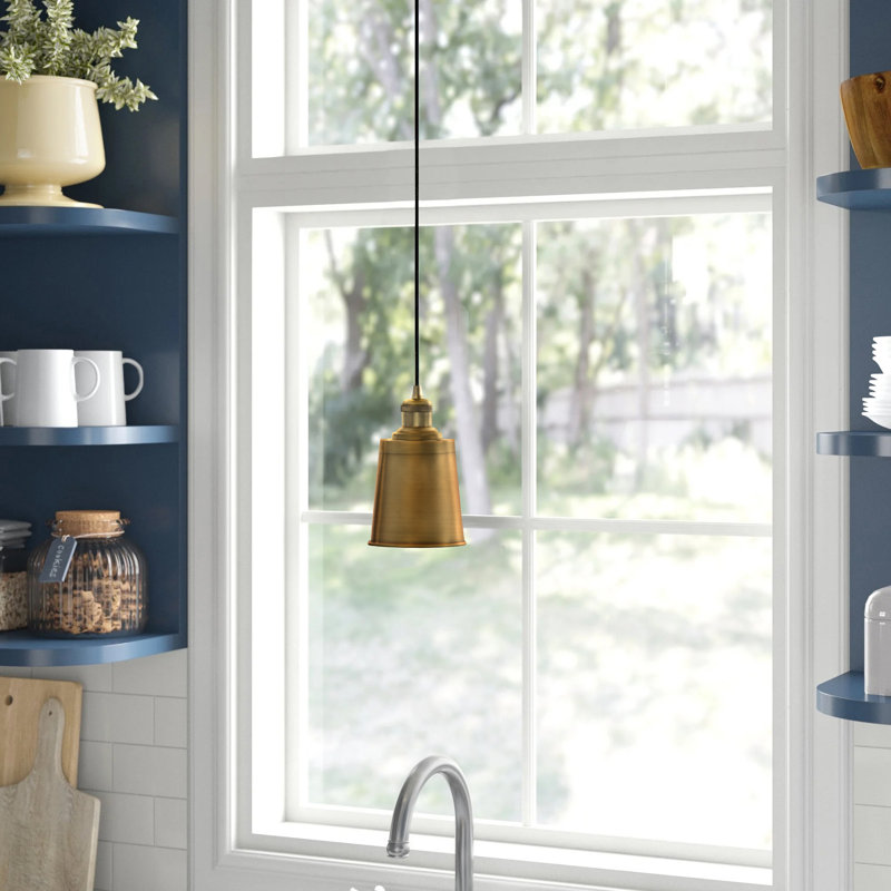 Lavender Hill 1 - Light Single Pendant, Brushed Brass, Brushed Brass, No Bulb Included