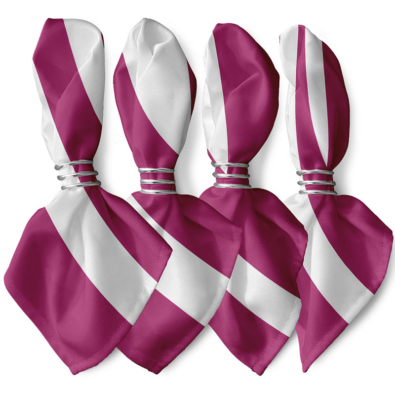 Hart Polyester Geometric Square Napkin, Pink