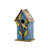 Strader Distressed Solid Wood Cottage Decorative Outdoor Garden Birdhouse with 3D Tree-1021354281
