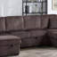 Canapé modulaire convertible revêtu de velours côtelé
