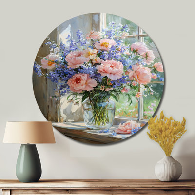 Jull - Traditional Pink Metal Art Print