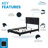 Boyd Sleep Reunion Upholstered Velvet Platform Bed, Adjustable Height Headboard, Requires Box Spring