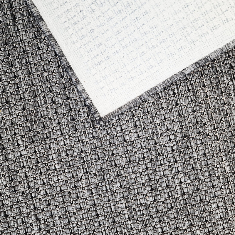 Non Slip Plain Solid Rug Flat Weave Kitchen Living Room Carpet, Grey, Rectangle 80 x 150 cm