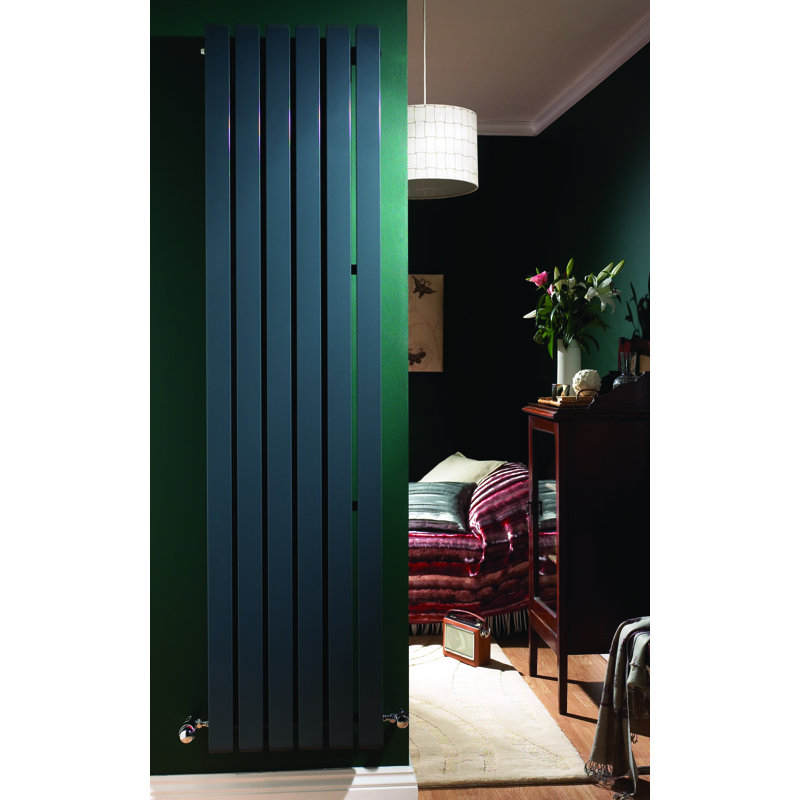 Andy Vertical Designer Radiator, Anthracite, 60 cm H x 88.5 cm W x 11.9 cm D