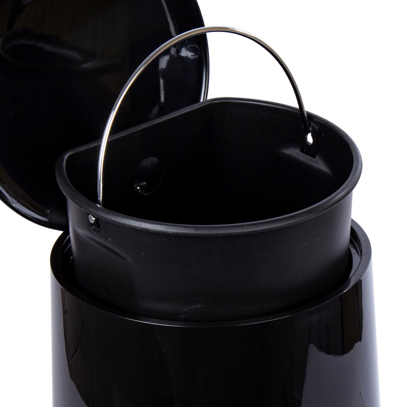 Poubelle à pédale 1,3 gallons en plastique, Noir