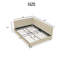  Lit de jour rembourré 81 po - Structure en bois d'eucalyptus massif - Chaise longue d'angle en velours - Capacité de 500 lb-797179159