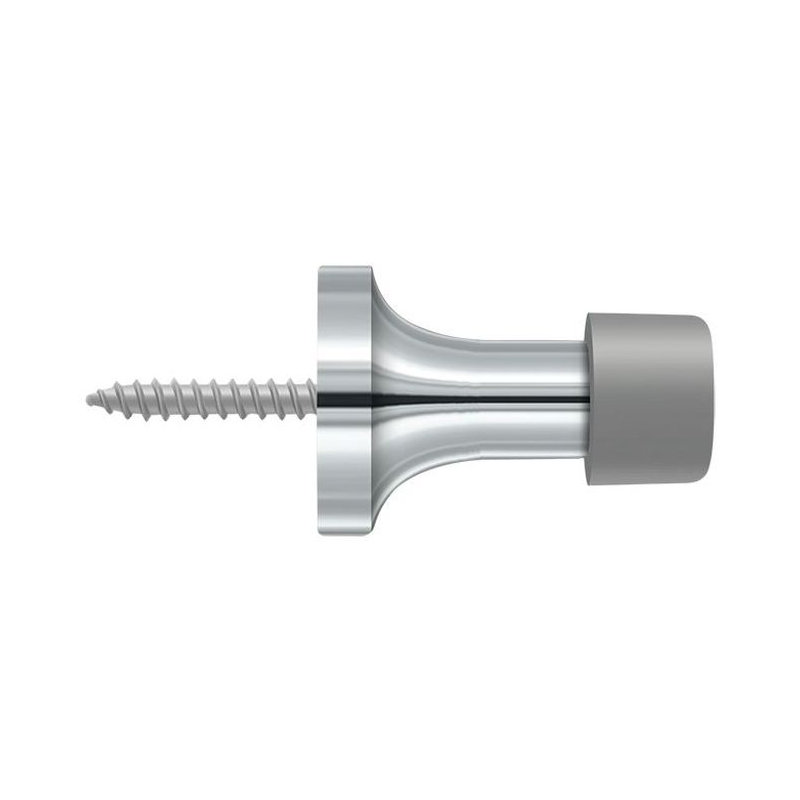 Door Stop, Polished Chrome
