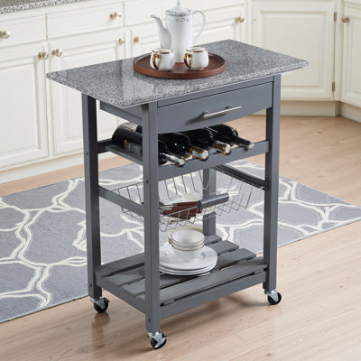 Mobile Rolling Kitchen Island Trolley Serving Cart by FunniHomi