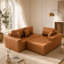 Sofa d'angle en similicuir avec méridienne