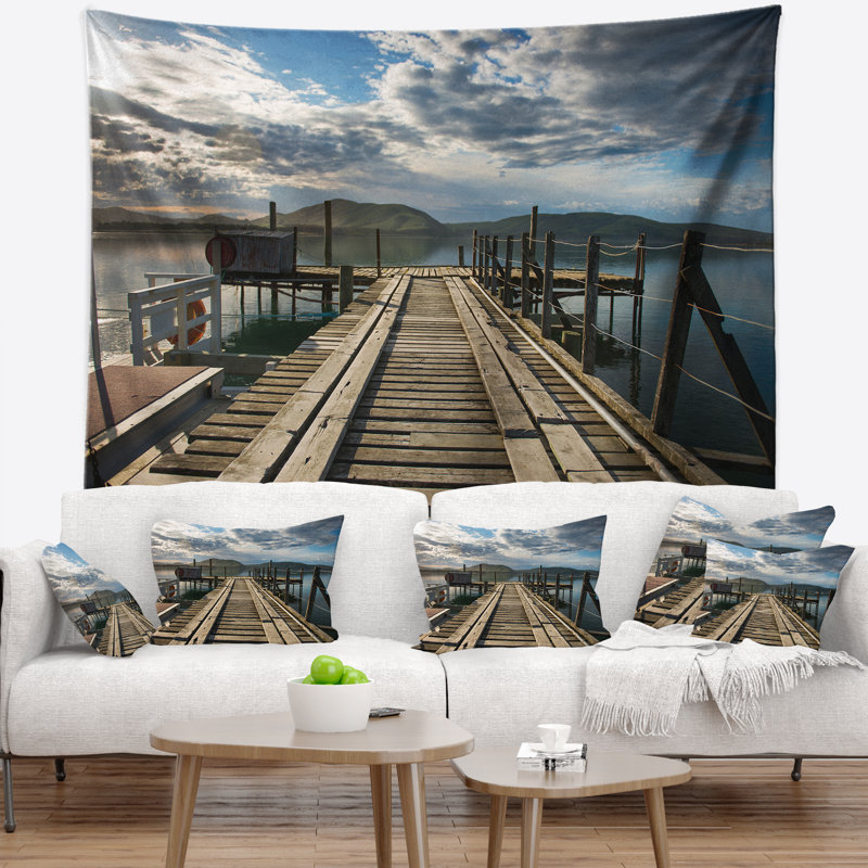 Grand pont en bois tapisserie de nouvelle-zélande, H 50 po x l 60 po
