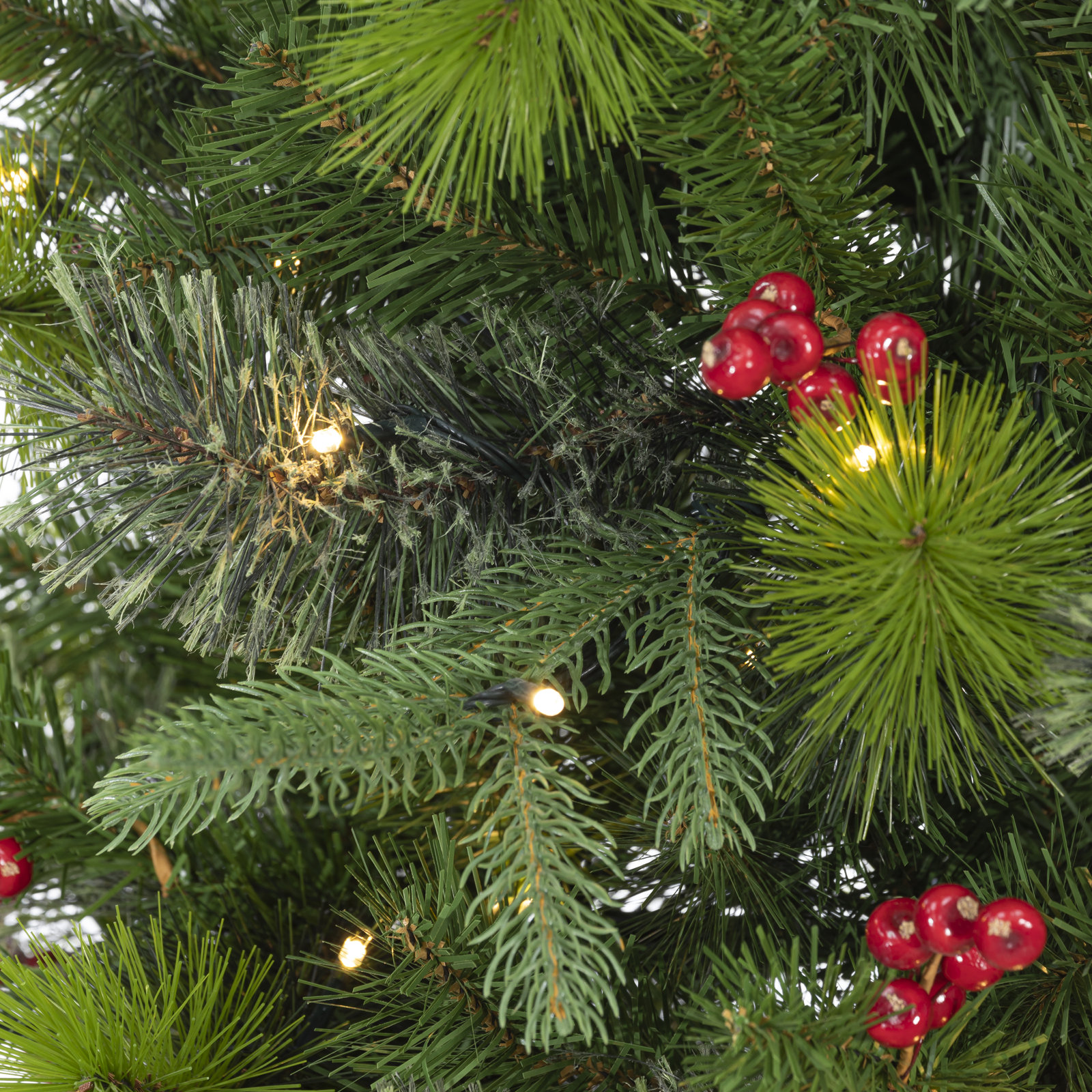 White 6' Pre-Lit Pine Tree