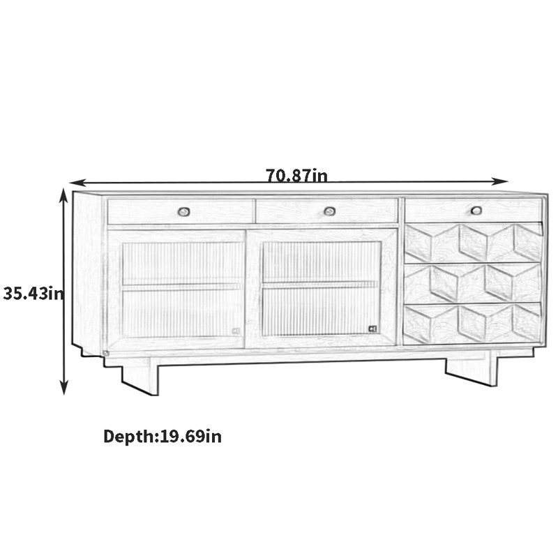 Felten, 35.43" H x 70.87" W x 19.69" D