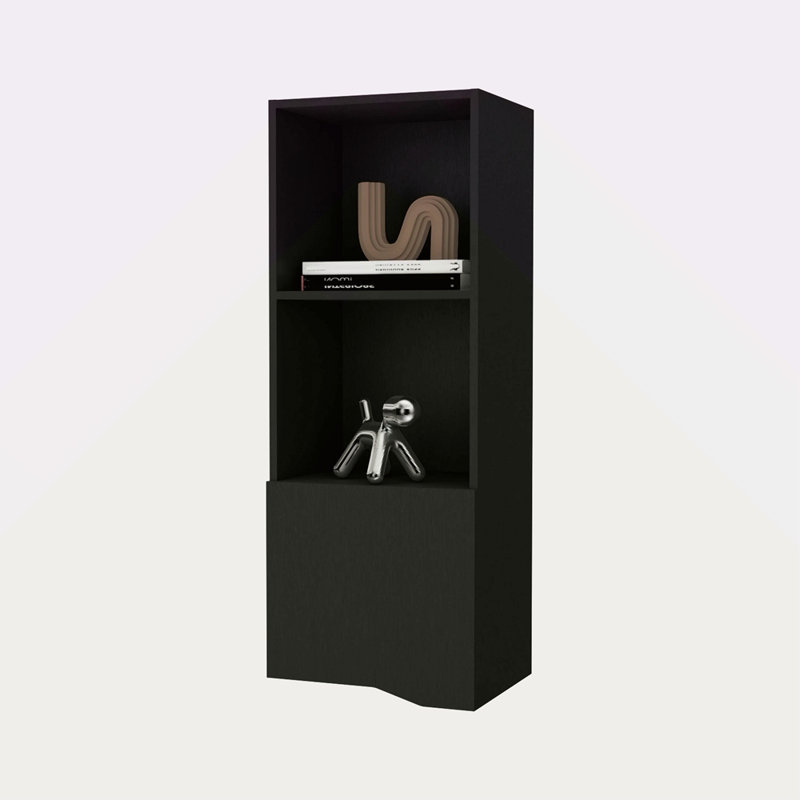 Wall Cabinet With One Door, Black