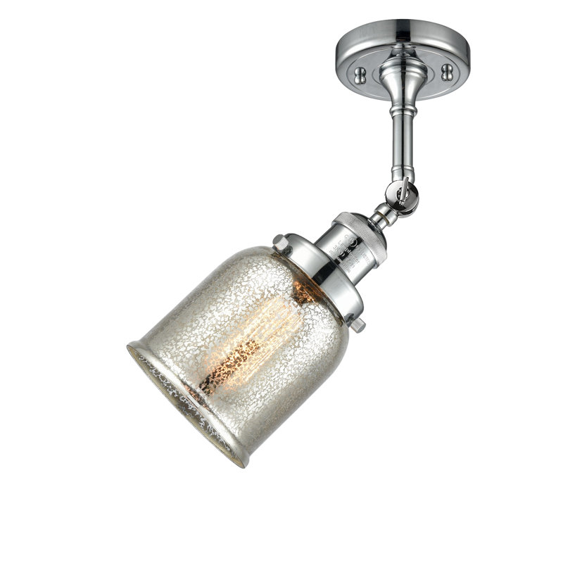 Applique murale 1 lumière 8 po Bell, Argent mercuré, Chrome poli, Ampoule non incluse