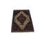 Tapis brun en laine noué à la main de conception unique années 2 pi 3 po x 3 pi 4 po Ferriter