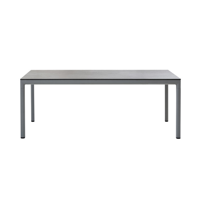 Drop Outdoor Dining Table, 39.4" W x 78.8" L x 29" H, Light Gray, Basalt