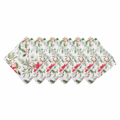 Silvia Poinsettia Napkin S/6