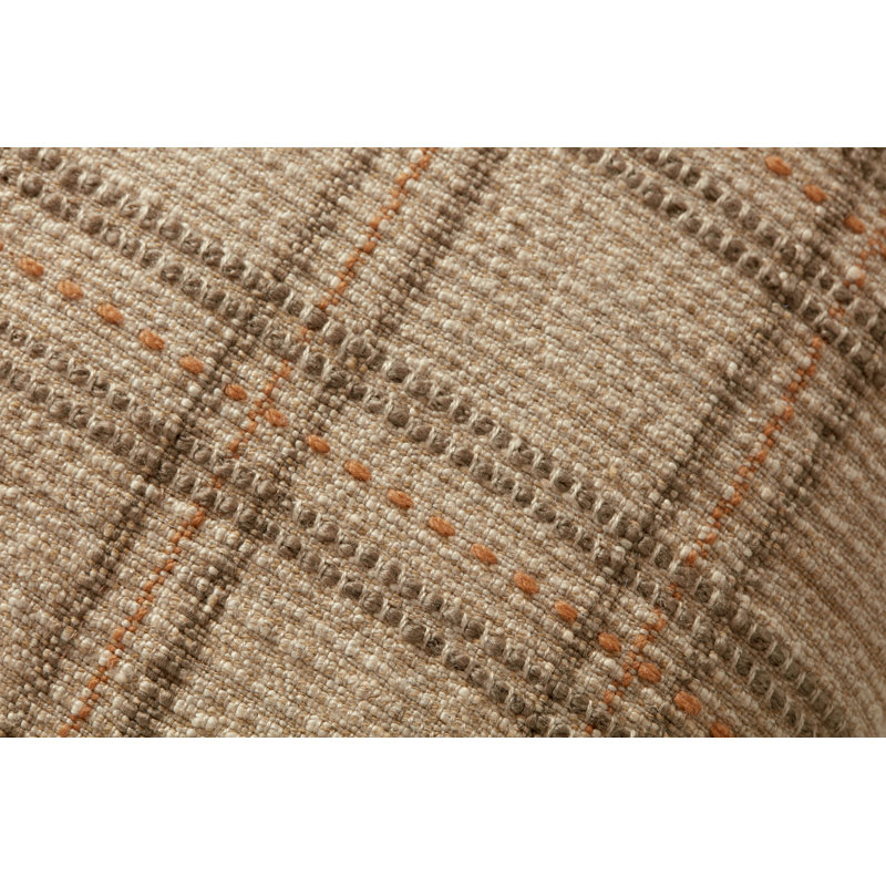 Coussin Angela Rose x Loloi Calista, 26 po x 16 po, Brun clair / terre cuite, Polyester/ Bourre en polyester