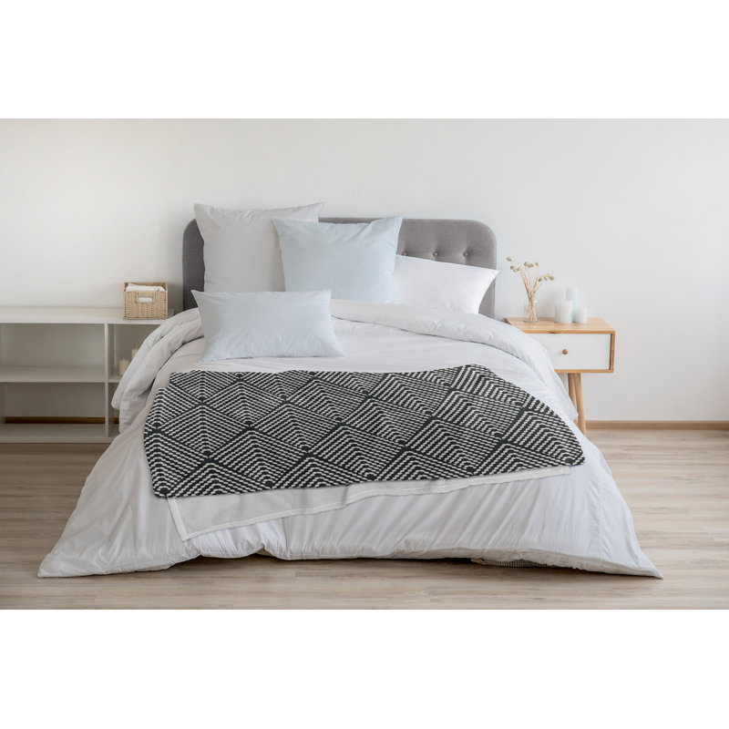 Couverture polaire Lifeflor Diamond, L 60 po x L 80 po, Poivre