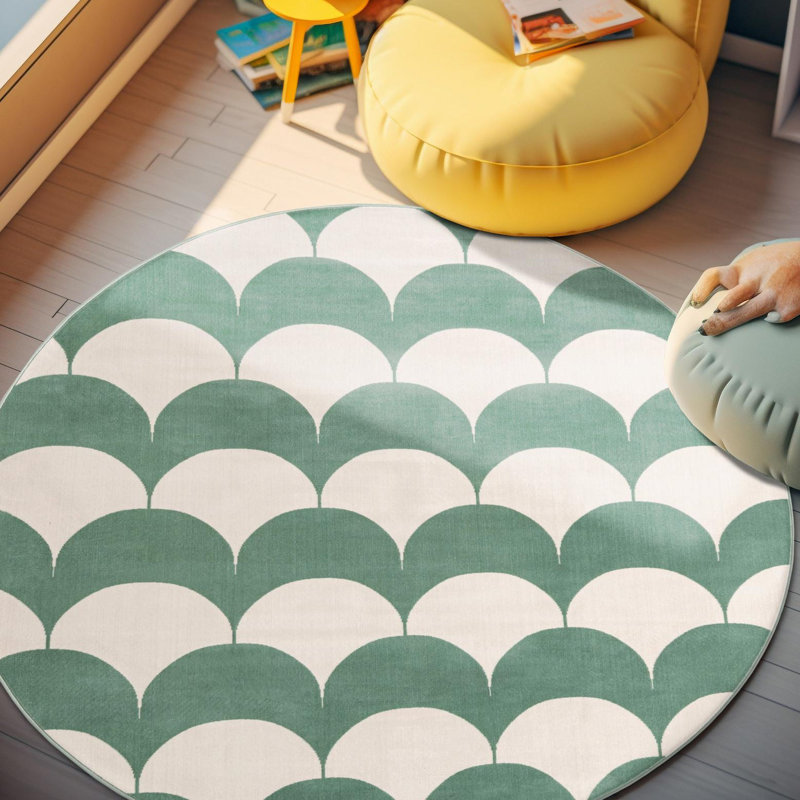 Unique Loom Arches Whimsy Kids Rug, Round 3'1"