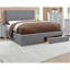 Ensemble de lit 1 pièce grand lit tapissier gris clair avec tiroirs de rangement FB-126506593-126506524