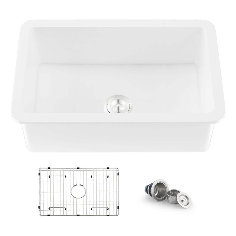 Landis 30 Fireclay Kitchen Undermount Sink Single Bowl