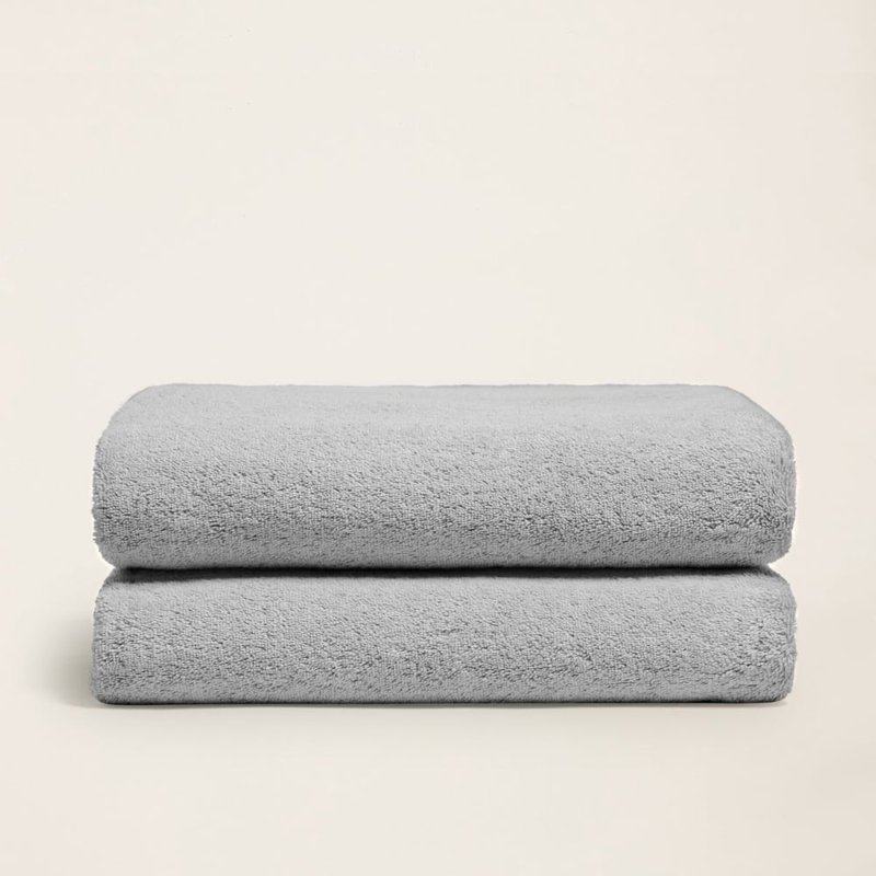 Serviettes en coton australien Ultraplush, Rayé brun clair, Ensemble familial (ensemble de 12 serviettes de ba