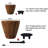 2 10 In. Dark Wood Self-Watering Planter Pots - Handmade, , With Drainage And Water Level Sensor System Wood-Like Weather , Breathable Fabric, Easy To Assemble Move Plug-1870243102