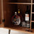 31.5" W Mid-Century Modern Home Bar Cabinet with Wine Rack-1162747574