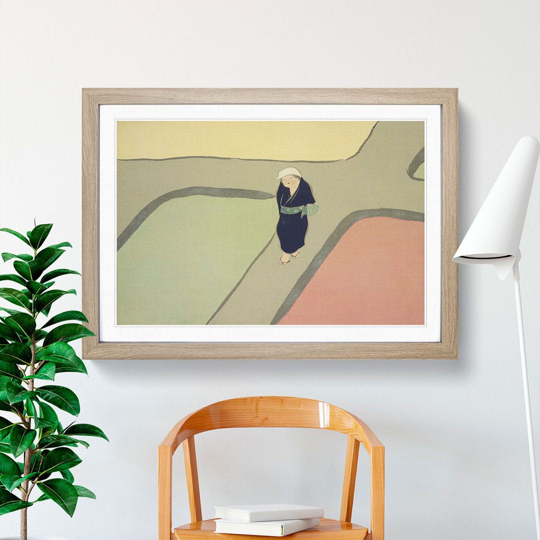 Path Through the Fields by Kamisaka Sekka - Framed Print
