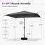 Parasol de terrasse carré 8 'x 8'-1342479181