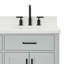 Ensemble de meuble-lavabo double en bois massif 66 po avec plateau en quartz blanc 1,5 po Thornaby, lavabos ovales-130599118-94790196
