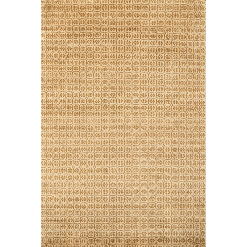 Tullie Ochre Hand Knotted Wool Rug, Rectangle 9'6" x 13'6"